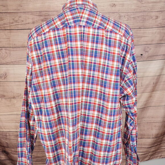 CHARLES TYRWHITT WEEKEND CLASSIC FIT LINEN BLEND BUTTON DOWN SHIRT MENS 2XL XXL - Picture 4 of 7